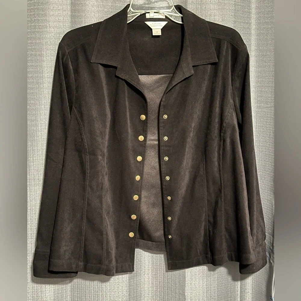 CJ Banks Velvet Dress Jacket